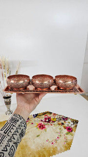 پیاله اطلس مسی ۳ عددی