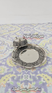 پیش دستی مسی کروم ۶ تایی گلبرگ گل درشت نانو